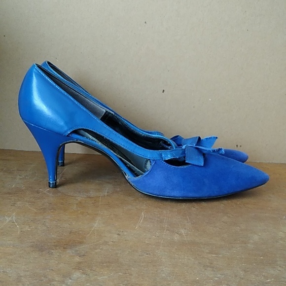 VTG Thom McAn Leather & Suede High Heels 50s/60s - Picture 5 of 12